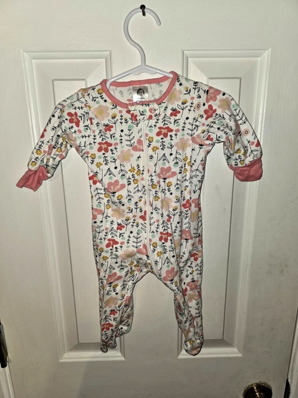 Gerber Floral Organic Cotton Footie Baby 0-3M